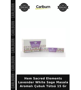 Özel Üretim Lavanta Adaçayı Hem Sacred Elements Lavender White Sage Masala Aromalı Çubuk Tütsü 15 Gr
