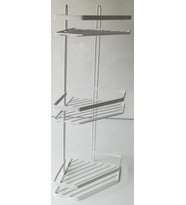 LİDER BEYAZ 3 KATLI BANYO KÖŞE RAFI 
