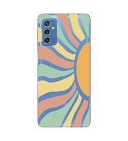 Samsung Galaxy M52 Uyumlu Güneş Desenli Şeffaf Telefon Kılıfı