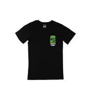 Mavi Gamer Club Cep Logo Tasarımlı Siyah Tişört