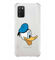 Samsung Galaxy A02s  Köşe Korumalı Antişok Kapak Donald Duck Tasarımlı Şeffaf  Kılıf