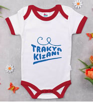 BK Kids Trakya Kızanı Tasarımlı Kırmızı Bebek Body Zıbın-1