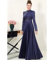 Orkide Abiye Lacivert SN72