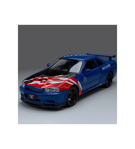 Nissan Skyline GT-R R34 Nismo Edition Mavi 1/24 Model Araba