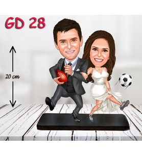 Kişiye Özel Ahşap Biblo - Gelin Damat Biblo 9 ( 3D Biblo )