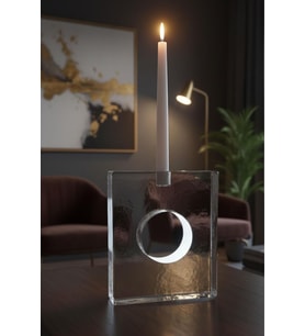 Paşabahçe Kristal El Yapımı Ağır Mumluk 25175 18x15 cm