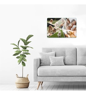 Cam Tablo  Kişiye Özel Fotoğraf Kolajı  Karma Cam Tablo  5'li Fotoğraf  40cm x 60cm