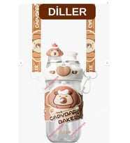 Vagonlife DİLLER ÇİFT KULLANIM PİPETLİ/RAHAT İÇİM BOYUN ASKILI CAPYBARA MODEL 580 ML
