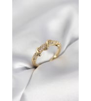 Gold Renk Zirkon Taşlı Sarmal Yılan Model Kadın Yüzük TJ-BYK4068
