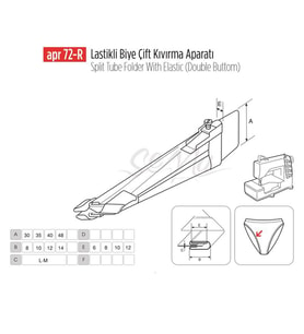 Lastikli Biye Çift Kıvırma Aparat 35-10mm/APR 72R