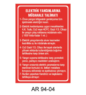 İŞ GÜVENLİĞİ UYARI LEVHASI 1 ADET PVC 21 X 29CM