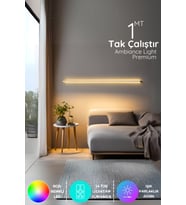Şerit LED Led abajur Çok Renkli Soft ambiance Light uzaktan kumanda Tak Çalıştır
