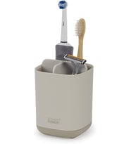 Joseph Joseph Easy-Store - Diş Fırçası Tutucu, Caddy Banyo Muhafazası, Kompakt Mat Yüzey, Bej, Orta