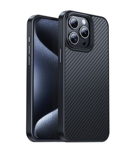 Hoco iPhone 15 Pro Max AS7 Kevlar Kılıf Manyetik Magsafeli Telefon Kılıfı (Siyah)