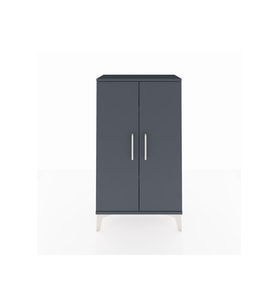 Arges Komodin 2 Raflı 2 Kapaklı 60x30x106 Antrasit-Antrasit