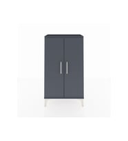 Arges Komodin 2 Raflı 2 Kapaklı 60x30x106 Antrasit-Antrasit