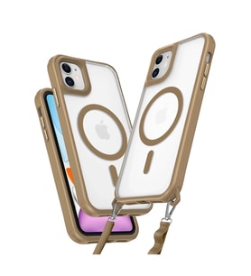 Newface Apple iPhone 12 Kılıf Enka Magsafe Silikon Kılıf - Desert