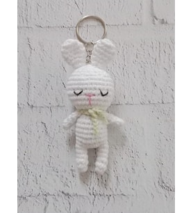 Çanta Süsü Tavşan Amigurumi Organik Anahtarlık Oyuncak
