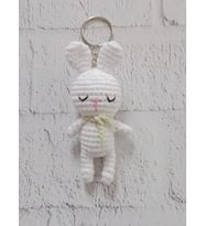 Çanta Süsü Tavşan Amigurumi Organik Anahtarlık Oyuncak