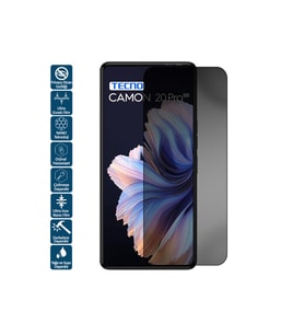 Tecno Camon 20 Pro Privacy Hayalet Ekran Koruyucu Film (Siyah)