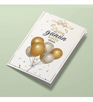 Kişiye Özel Uçan Balonlar Doğum Günü Tebrik Kartı