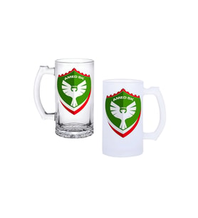 Ghostbastır Design Amedspor Kulplu Bira Bardağı Buzlu veya Şeffaf Seçenekli 011