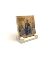 Ayasofya Deesis Mozaiği Baskılı Taş Masaüstlük 10X10