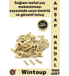 #Mandal Dekoratif Fotoğraf Asma Klipsi Doğal Hobi Tasarım Ürünü Modern Ahşap Mandal 2.5 Cm 1000 Adet