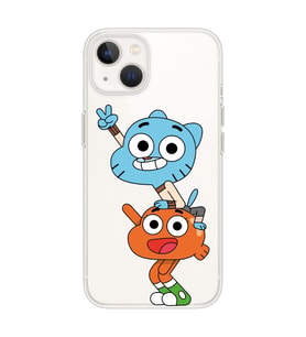 Iphone 14 Uyumlu Gumball & Darwin Tasarımlı Şeffaf Telefon Kılıfı