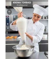 Profesyonel 60 cm Krema Torbası Bez – Dev Boy Pasta ve Hamur Dağıtımı İçin