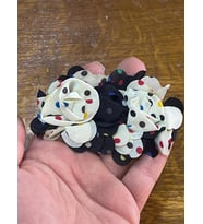 9X5 CM TÜL PUANTİYELİ FİYONK ÇİÇEK APLİKE DİKİŞ AKSESUARI