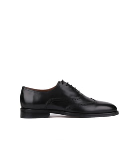 Shoetyle - Siyah Deri Bağcıklı Erkek Klasik Ayakkabı 250-450