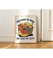 Retro Meyve Poster, El Yapımı Duvar Dekoru, Mutfak Duvar Sanatı, Orta Yüzyıl Poster