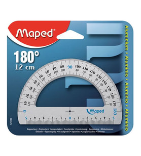 Maped 12cm Alüminyum Açı Ölçer 180° 129200