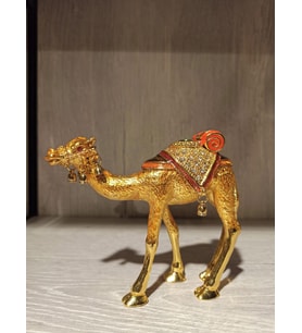 Swarovski Taşlı Deve Mücevherlik / Dekoratif Biblo (Beyaz)