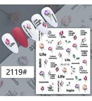 Adanil Gül ve Yazılı Sticker J0-2119