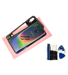 Samsung Galaxy A40 A 405 KASA Arka Pil Batarya Kapağı (TAMİR SETİ) SİYAH