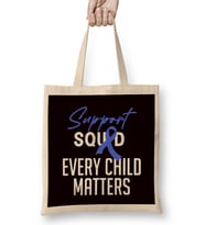 Support Squad Child Abuse Prevention Month Awareness April Bez Çanta Uzun Saplı