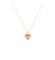 Pembe Kalpli Gold Gümüş Kolye