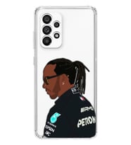Samsung Galaxy A23 Uyumlu Lewis Hamilton Desenli Şeffaf Telefon Kılıfı