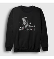 Presmono Unisex Siyah Cool David Bowie Sweatshirt 301867tt