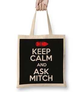 Keep Calm And Ask Mitch Baywatch Rescue Buoy Bez Çanta Uzun Saplı