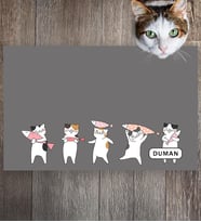 Monnhein Pet Mat – Kişiselleştirilebilir Kaymaz Mama Altlığı, 50x35 cm