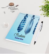 BK Gift Kişiye Özel Canım Babam Tasarımlı Beyaz Defter Kalem Seti - Model 4