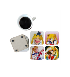 Ghostbastır Design Ay Savaşçısı Dekoratif Ahşap Bardak Altlığı Seti 0104