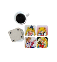 Ghostbastır Design Ay Savaşçısı Dekoratif Ahşap Bardak Altlığı Seti 0104