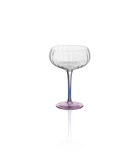 The Mia Ayaklı Cam Dondurma Kasesi Mavi Pembe 280 ml (Çok Renkli)