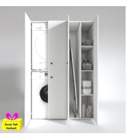 Kenzlife çamaşır-kurutma makinesi dolabı kapaklı yaromira byz 180*120*60 banyo arkalıksız + teklif duvar rafı hediyeli (Karışık)