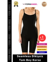 #Korse Masaj Özellikli İz Göstermeyen Kaymaz Dikişsiz Toparlayıcı Kadın Tam Boy Korse - 1 Adet