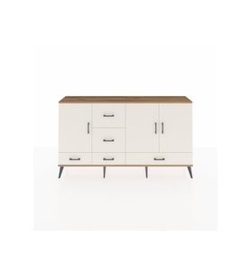 Arges Konsol 4 Raflı 5 Çekmeceli 3 Kapaklı 176x30x99 Çam-Aytaşı